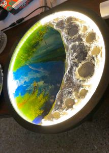 Unique Moon &amp; Waterfall Diorama