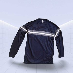 Men's Navy Blue Long Sleeve T-Shirt