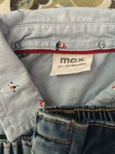 Kids Blue Denim Jeans with shirt