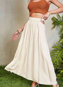 Flowy Cut-Out Maxi Skirt &amp; Black dress combo