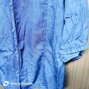 New Denim Ruffle Blouse
