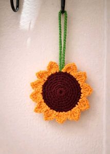 Sunflower Crochet Bag Charm🧶🌻