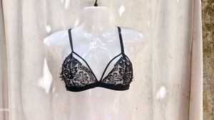 I. Black Lace Strappy Bralette