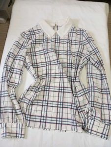 Classic Plaid Collared Blouse