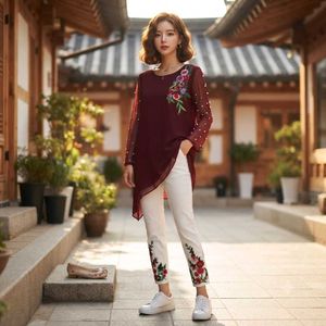 Beutiful Embroidered Kurta with Pants Set