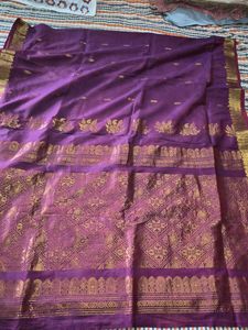 Elegant Purple Silk Saree