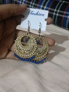 Cute Blue Butterfly Hoop Earrings