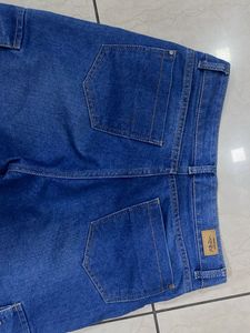 Blue Denim Cargo Pants