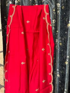 Elegant Red Kurta with Gold Embroidery