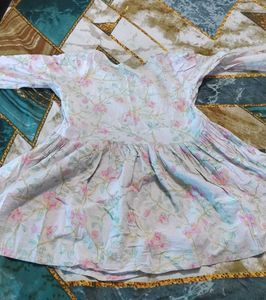 Floral Print Flared Kurti