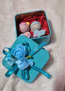 Decorative Blue Gift Box with cute miniature