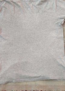 Graphic  Grey  Print T-Shirt