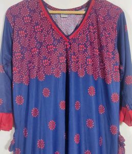 Navy Blue Printed Dress (Women)