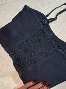 Rhinestone Embellished Crop Top