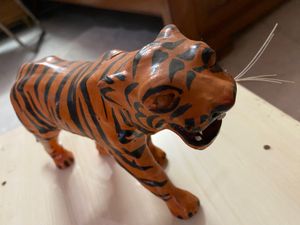 Leather Tiger Figurine