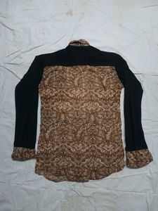 Paisley Print Button-Up Shirt