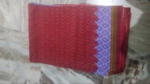 Maroon Cotton Saree