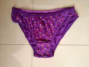 Cute Floral Print Purple Briefs