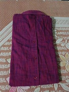Men's Classic Fit Purple Shirt