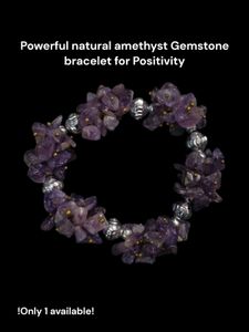 Amethyst Gemstone Crystal Bracelet