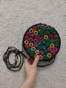 Boho Round Crochet Bag