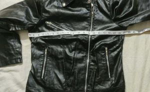 Black Faux Leather Biker Jacket