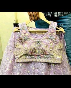 Beautiful Lavender Peacock Lehenga Set