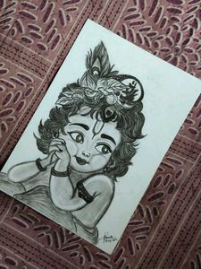 Handmade Lord Krishna Sketch