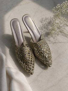 Elegant Embellished Heeled Mules
