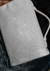Mac Sparkly Silver Cosmetic Bag