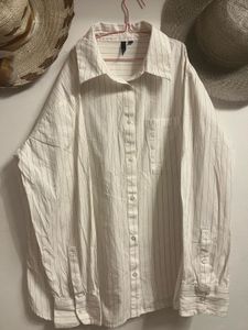 Westside Oversized Striped Button-Up Shirt