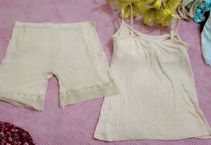 Padded Bra Camisole Top With Shorts