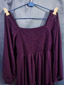 Purple Tiered Midi Dress