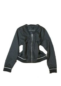 Checked Bomber Jacket