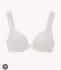 Elegant White Lace embroidery bra with brief 👍