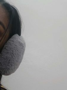 Gray Fuzzy Earmuffs