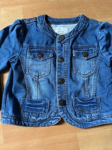 Denim Jacket with Puff Sleeves