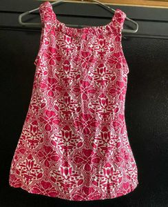 🌸  Stylish Pink Floral Print Tank Top  🌸