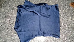 🎀Shein Blue Satin Wrap Top💙⚡