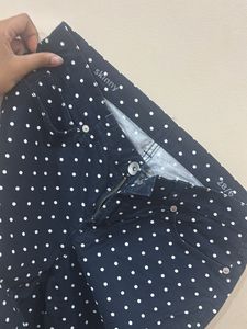 Navy Polka Dot Pants