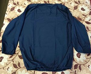 Stylish Navy Blue Collared Top