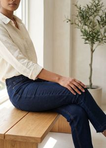 8 Seconds Korean Brand Dark Wash Skinny Jeans with
