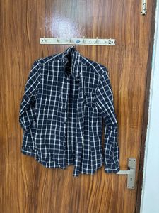 Men's Navy Checked Casual Shirt