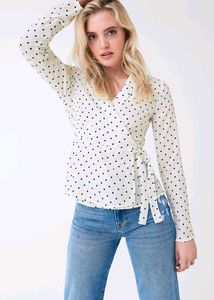 wrap blouse top