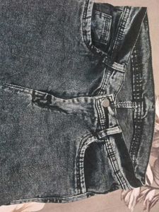 Acid Wash Cargo Jeans