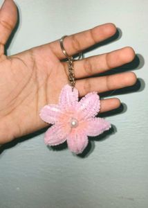 Cute Purple Flower Keychain