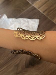 Gold Tone Metal Cuff Bracelet