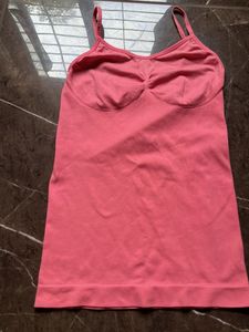 Pink Camisole With Built-in Bra