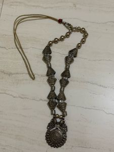Boho Silver Statement Necklace