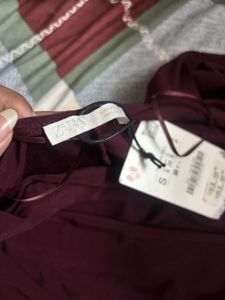 Elegant Maroon One-Shoulder Maxi Dress